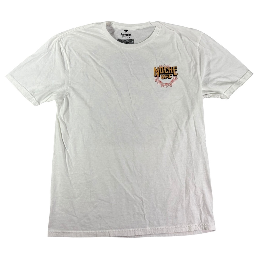 Fanatics Tee Shirt Mens Large White Ultimate Fighting Championship Noche Libre